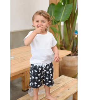 Swimming Shorts for Boy with Palm Trees Pattern